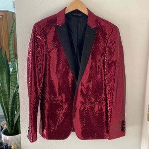 Red Sequin Zara Men’s Jacket